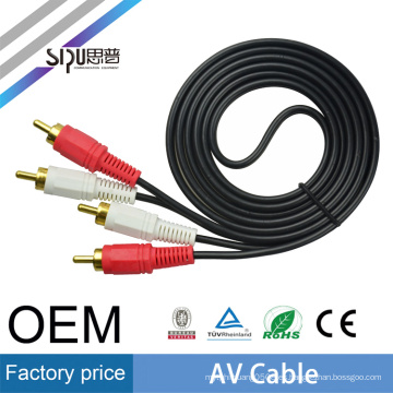 SIPU precio de fábrica 2rca av cable para video portátil cable de video audio al por mayor mejor precio rca cable